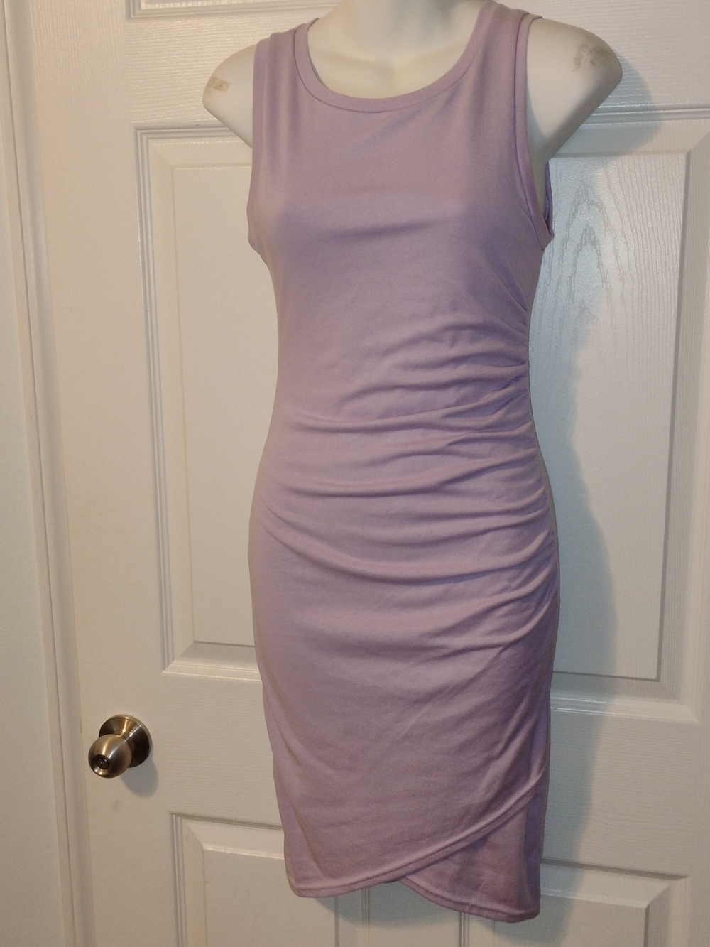 Leith Lavender Sleeveless Midi Bodycon Dress